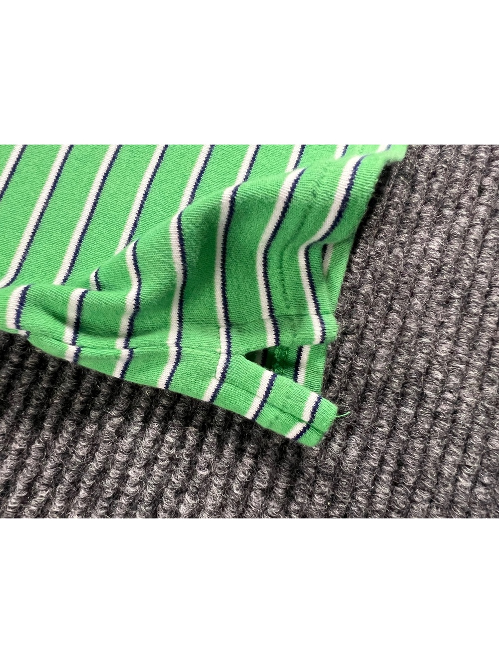 Ralph Lauren Baby Boys Green Striped Short Sleeve Polo Shirt 3M - 100% Cotton - Picture 4 of 6